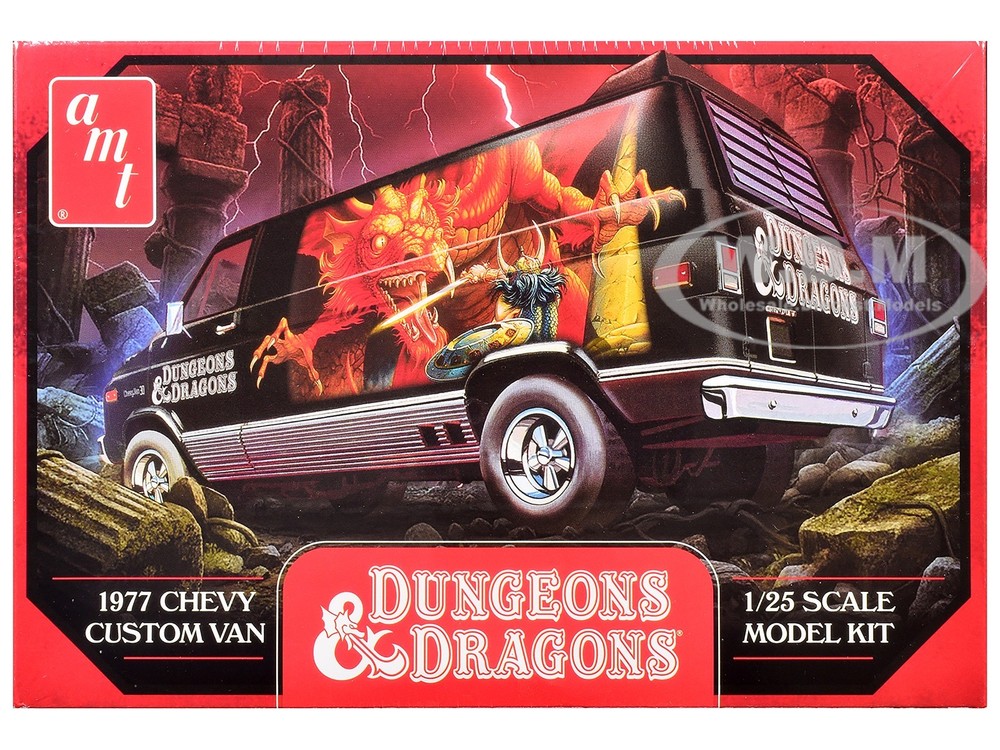 SKILL 2 MODEL KIT 1977 CHEVROLET VAN “DUNGEONS & DRAGONS” 1/25 BY AMT AMT1568