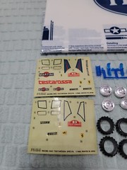 Testors Model mat poster Fujimi Ferrari Testarossa Parts Lot Vintage Tires Rims