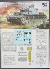 Border Models 1/35th Scale Pz Kpfw IV Ausf F1 – Decals from Kit No. BT-003