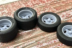 1/24 Scale: 15-inch “Billet Street Lites” Resin Wheels W/ Wide Rear Tires