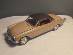 Vintage 1953 AMT Studebaker Starliner Tan Coupe with Red Interior Dealer Promo