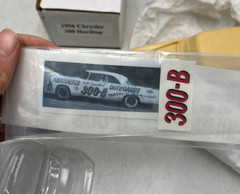 SMH Resins 1/25th Scale 1956 Chrysler 300 B Hardtop Body Model Kit w/ Decals