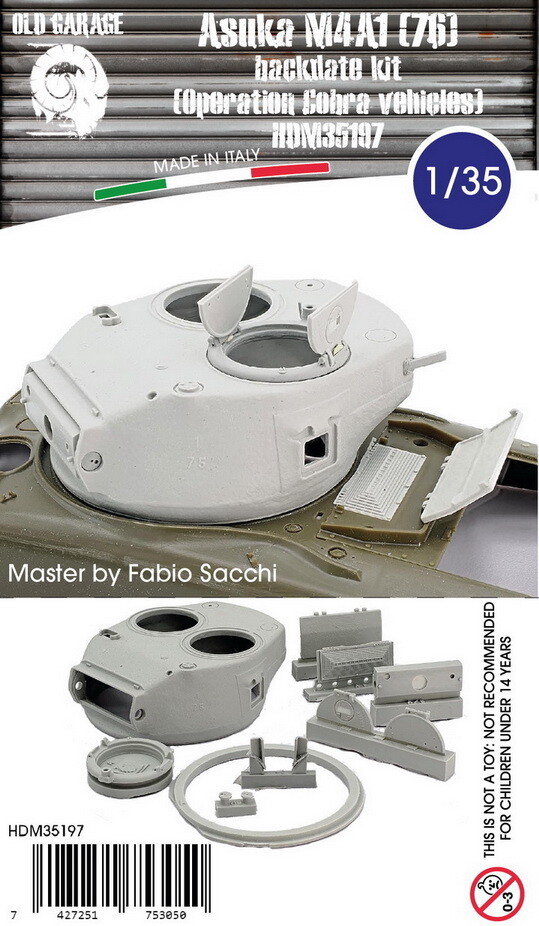 HD 1/35 T23 Union Steel Ventless Turret Set for Italeri/Dragon/Asuka M4A1 kits