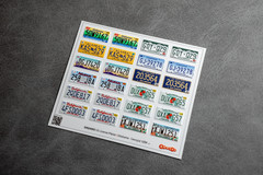 1:24 3D License Plates for scale model Cars Alabama Georgia