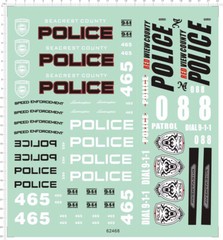 1/10 1/12 US Police Motor Motorcycle RC Car Markings Model Kit Water Slide Decal