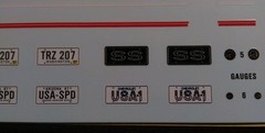 Lot of 3 1/25 waterslide decal sheet license plate Arizona Georgia California