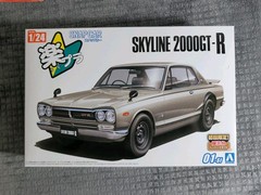 Aoshima Snap Kit 01-SL KPGC10 Skyline HT GT-R 1970 Silver 1/24 Model Kit – US