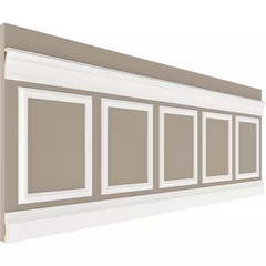 94 1/2 In. Adjustable 32 In. to 36 In. Ashford Square Panel Traditional Wainscot