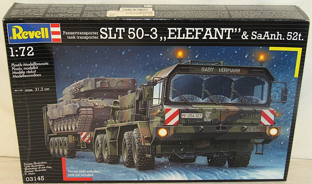 Revell 03145 SLT 50-3 “Elefant” & SaAnh. 52t. 1/72 OB PS ‘Forest Creek Gems’
