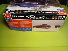 ERTL AMT Plymouth Prowel With Trailer Model Open Box 1:25 Skill Level 2