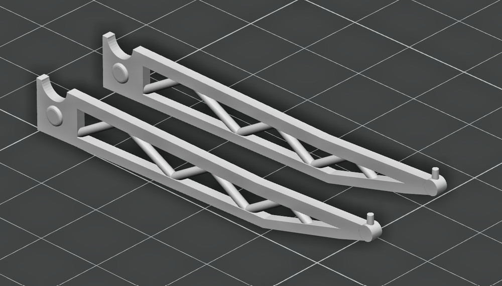 1/25 3D Resin Traction Ladder Bars Set 48mm Scale Model Kit Parts