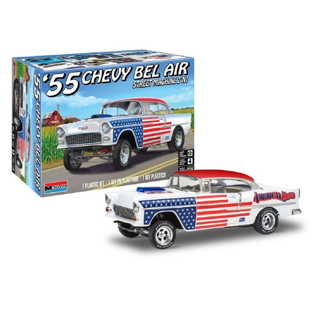14519 1955 Chevrolet Bel Air Street Machine 2N1 1:24 Scale 92-Piece NIB