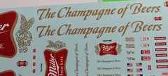 Miller Beer Semi Trailer Waterslide Decal Sheet High Life 1/25 AMT Fruehauf Van