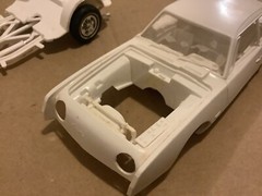 1 25 scale model parts Avanti Partially Built Body Chassis Engine No Box