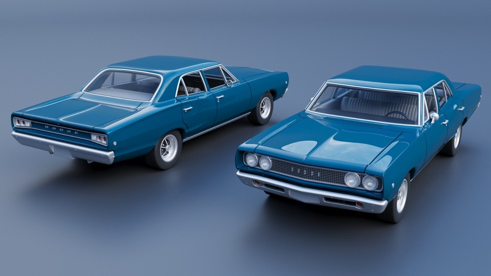 ABS-LIKE RESIN 3D PRINTED 1/25 1968 DODGE CORONET 4-DOOR FULL KIT