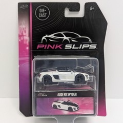 Jada Pink Slips Audi R8 Spyder White 1:64 Diecast Car Collectible Model