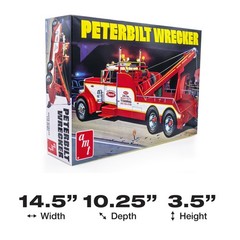 AMT Peterbilt 359 Wrecker Model Kit – 1/25 Scale Buildable 0.5 Liters, Black