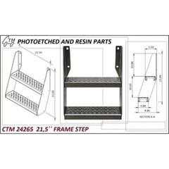 PHOTOETCHED Frame step 21.5″ CTM24265 1/25 or 1/24 scale