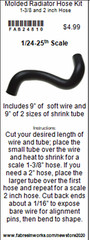 FAB24810 Automotive Molded Radiator Hose Kit 1-3/8″ and 2″ Hose 1/24-25th Scale