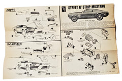 AMT Street N’ Strip Mustang Model Car Kit Instruction Sheet only!!