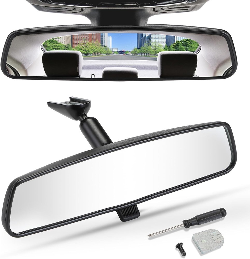 JOYTUTUS Rear View Mirror, Interior rearview mirror Kit, Anti-glare, Universal
