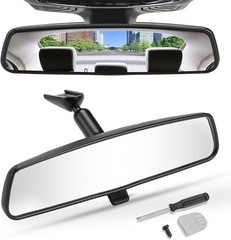 JOYTUTUS Rear View Mirror, Interior rearview mirror Kit, Anti-glare, Universal