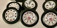 1:25 Semi Truck “26 Alcoa Dually Wheels In Standard Tires (2 Fronts 4 Rears)