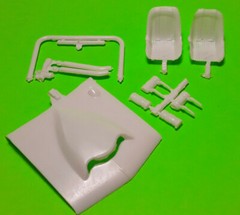 MPC 1967 GTO Pontiac 1/25 Drag Race Car Hood Scoop Bucket Seats Roll Bar Lot