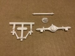 1 25 scale model parts Willy Drag Coupe Rear Axle,shock,Driveshaft No Box
