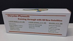 1971 Chrysler Plymouth Satellite Road Runner Promo Model REPLICA BOX ONLY NO CAR