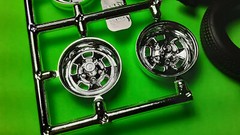 1978 El Camino 1/24 Chrome Rally Rim Wheel Tire Black Knight Model Car Part Lot