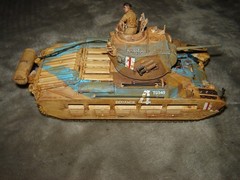 Built 4 Defiance Tank w/Driver 6-3/4 inches long Well Built & Painted Excellent