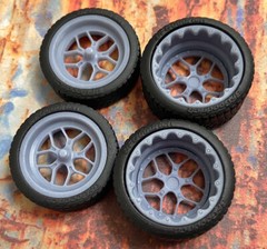 Resin 21/20-inch Billet Specialties Drag Comps Model car wheels, 1/24 1/25 Scale
