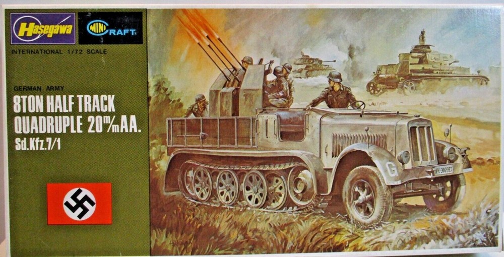 Hasegawa 1/72 Sd.Kfz 7 8 Ton Half Track with 20mm Quad Machine Gun