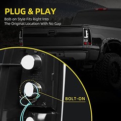 LED Tail Lights Assembly Compatible with 1999-2006 Chevy LED Tube-Clear Lens