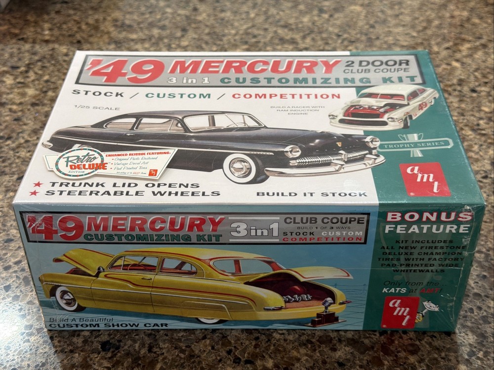 AMT 1949 MERCURY 2 DOOR CLUB COUPE FACTORY SEALED KIT! CIRCA 2013! VMCP!