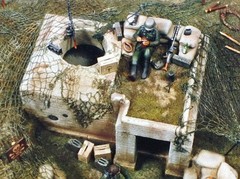 Verlinden 54mm (1/35) Tobruk Pit Bunker WWII [Plaster Diorama] 116 (MDA 35105)