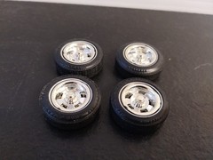 1/25 1960’s – 1970’s chevy Disc Brake RALLY WHEELS Tires CAMARO Chevelle Set