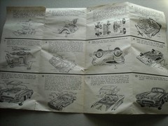 VINTAGE 1 25 MODEL JUNKYARD PART LOT INSTRUCTION SHEET 1960 CORVETTE