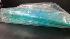 AMT DIGGER BARRACUDA DRAGSTER ROUND 2 CLEAR BLUE/ GREEN PLASTIC RARE BC1
