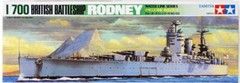 Tamiya 1/700 British Rodney Battleship Plastic Model Boat Kit 77502