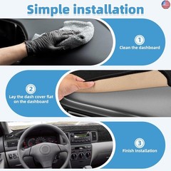 Dash Cover Mat for Toyota Corolla 2003 2004 2005 2006 2007 2008 Non-Slip
