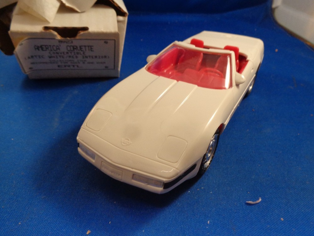 America Corvette Conv. Dealer Promo Car White with Red Interior