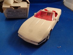 America Corvette Conv. Dealer Promo Car White with Red Interior