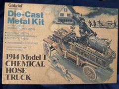 HUBLEY/GABRIEL 1914 MODEL T FORD CHEMICAL HOSE FIRE TRUCK 1/20 scale