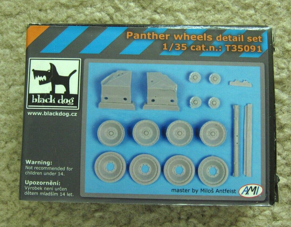 Black Dog 1/35 Panther Tank Wheels detail set cat.n. T35091