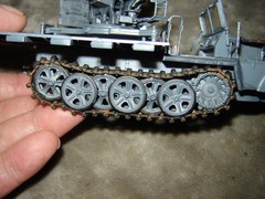 Built Half Track w/Gun 6 inches long Well Built & Painted Excellent Cond Nice
