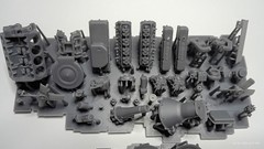 1/25 3D Resin Dodge Mopar 440 6 Pack Engine W/ Transmission Scale Model Kit Part
