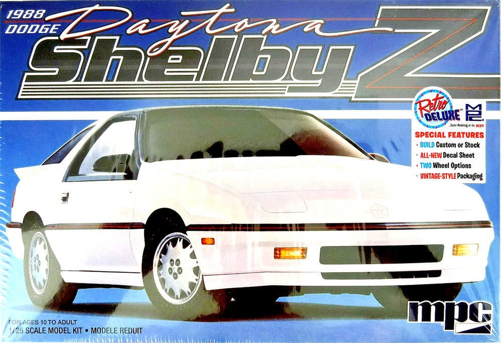 MPC 1988 DODGE DAYTONA SHELBY Z TWO N ONE MODEL KIT 1:25th SCALE FACTORY SEALED!
