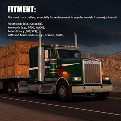 Dual Face Pedestal Fender Lights Compatible with Peterbilt Kenworth Freightli…